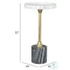 Johan White Gray And Gold Side Table