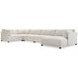 Parker Cream 5 Piece Modular Sectional with RAF Chaise and Pillows