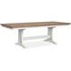 Crownfall Whisper White and Cerused Nutmeg 92" Extendable Rectangular Dining Table
