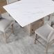 Taylor Beige and White 60" Rectangular Marble Top Counter Height Table