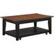 Joplin Black and Brown Rectangular Lift Top Occassional Table Set
