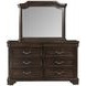 Lyndhurst Walnut Rectangular Dresser Mirror