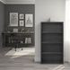 Radiance Black 60" High Bookshelf