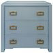 Radley Matte Light Blue Rectangular 3 Drawer Side Table