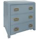 Radley Matte Light Blue Rectangular 3 Drawer Side Table