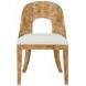 Rafferty Brown and White Performance Fabric Dining Chair