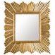 Raymond Gold Leaf Sunburst Rectangular Wall Mirror