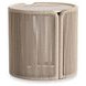Trellis Brown and Beige Round Outdoor Side Table