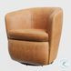 Sienna Vintage Caramel Leather Swivel Club Chair