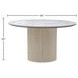 Reba Natural White Wash Quartz Top Round Dining Table