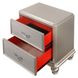 B0846J Silver 2 Drawer Nightstand