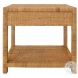 Reed Rattan 1 Drawer End Table