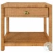 Reed Rattan 1 Drawer End Table