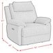 Guston Charcoal Zero Gravity Power Recliner