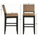 Reid Brown Vegan Leather Bar Chair Set of 2