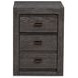 Foxrun Hollow Ravenwood Black 2 Drawer File Cabinet with Casters