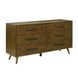 Emery Walnut 6 Drawer Dresser
