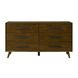 Emery Walnut 6 Drawer Dresser