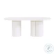 Elora White Lacquer Oval Dining Room Set