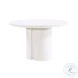 Elora White Lacquer Round Dining Table