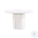 Elora White Lacquer Round Dining Room Set