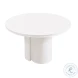 Elora White Lacquer Round Dining Room Set
