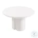 Elora White Lacquer Round Dining Table