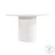 Elora White Lacquer Round Dining Room Set