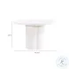 Elora White Lacquer Round Dining Table