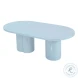Elora Blue Lacquer Oval Dining Table