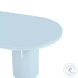 Elora Blue Lacquer Oval Dining Table