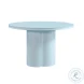 Elora Blue Lacquer Round Dining Table