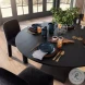 Nolan Black Wood 56" Round Dining Table