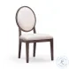 Mila Dark Brown And Beige Side Chair Set of 2