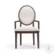 Mila Dark Brown And Beige Arm Chair