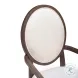 Mila Dark Brown And Beige Arm Chair