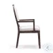 Mila Dark Brown And Beige Arm Chair