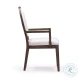 Mila Dark Brown And Beige Performance Fabric Arm Chair