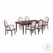 Mila Dark Brown And Beige Arm Chair