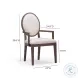 Mila Dark Brown And Beige Arm Chair