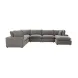 Cali Slate Performance Fabric Modular Large Chaise Sectional
