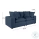 Cali Navy Performance Fabric Modular Loveseat