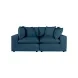 Cali Navy Performance Fabric Modular 80" Loveseat