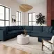 Cali Navy Performance Fabric Modular Large Chaise Sectional