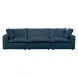 Cali Navy Performance Fabric Modular 120" Sofa