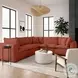Cali Rust Performance Fabric Modular L-Sectional