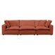 Cali Rust Performance Fabric Modular 120" Sofa