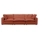 Cali Rust Performance Fabric Modular 120" Sofa