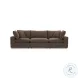 Cali Chocolate Brown Performance Velvet Modular Living Room Set
