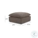 Cali Chocolate Brown Performance Velvet Ottoman